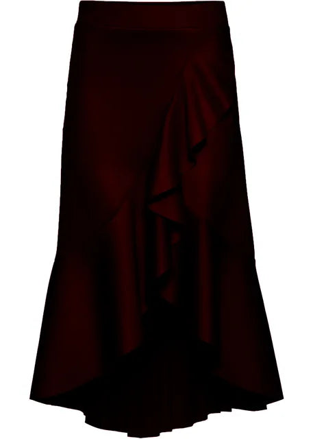 Summer New Women s Long Skirt High Waist Irregular Ruffle Fishtail Skirt Ladies Solid Color Skirt S-2XL Sexy Skirt for Sex