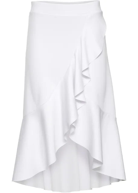 Summer New Women s Long Skirt High Waist Irregular Ruffle Fishtail Skirt Ladies Solid Color Skirt S-2XL Sexy Skirt for Sex