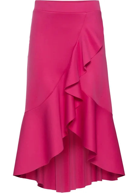 Summer New Women s Long Skirt High Waist Irregular Ruffle Fishtail Skirt Ladies Solid Color Skirt S-2XL Sexy Skirt for Sex