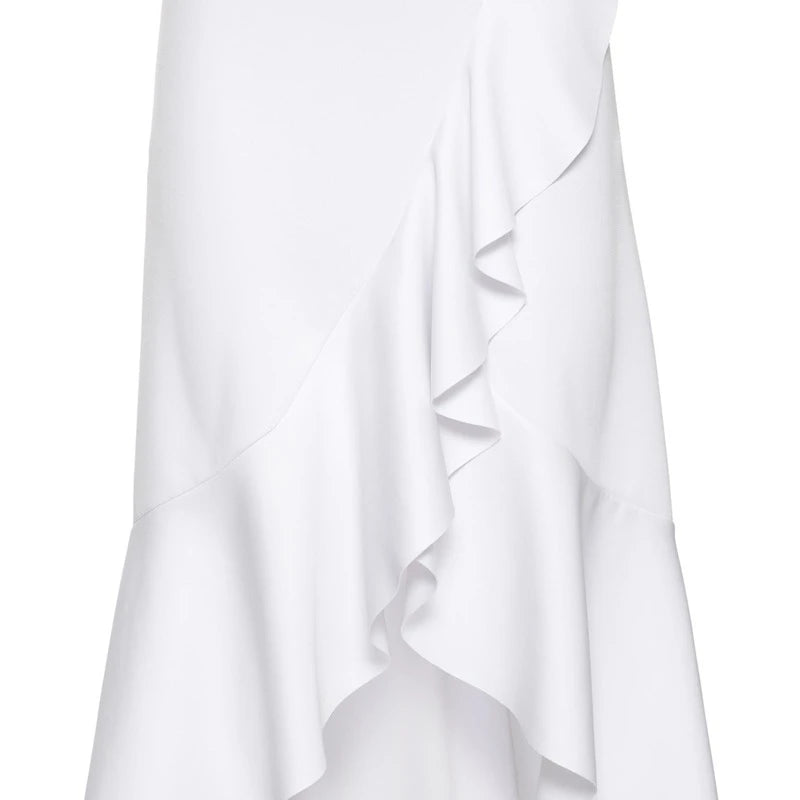 Summer New Women s Long Skirt High Waist Irregular Ruffle Fishtail Skirt Ladies Solid Color Skirt S-2XL Sexy Skirt for Sex