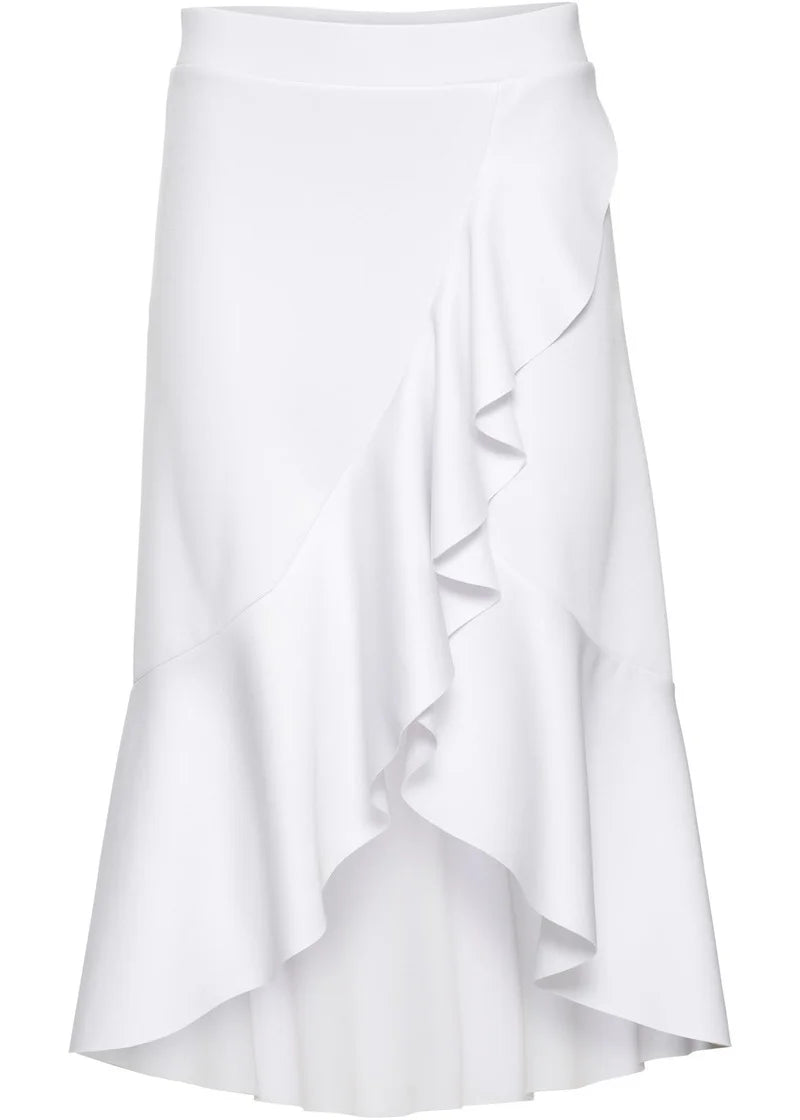 Summer New Women s Long Skirt High Waist Irregular Ruffle Fishtail Skirt Ladies Solid Color Skirt S-2XL Sexy Skirt for Sex