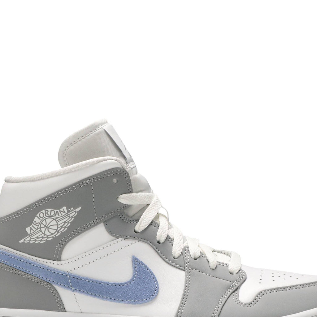 Wmns Air Jordan 1 Mid 'Wolf Grey Aluminum' BQ6472-105