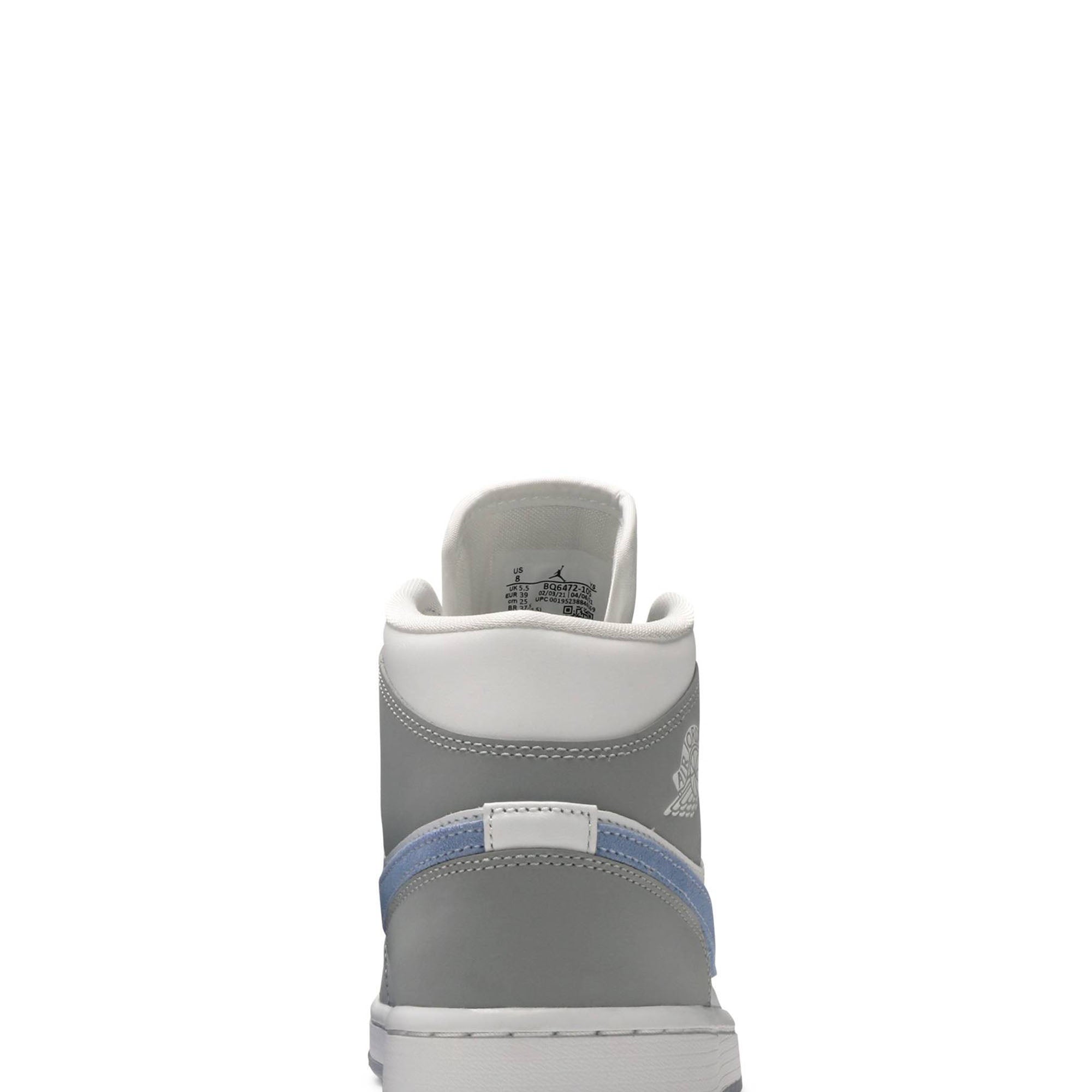 Wmns Air Jordan 1 Mid 'Wolf Grey Aluminum' BQ6472-105